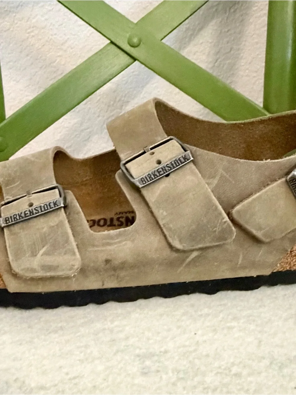 Birkenstock Milano Oiled Leather | Khaki | Sz 42 R | 9-9.5 Men’s | 11 Women’s